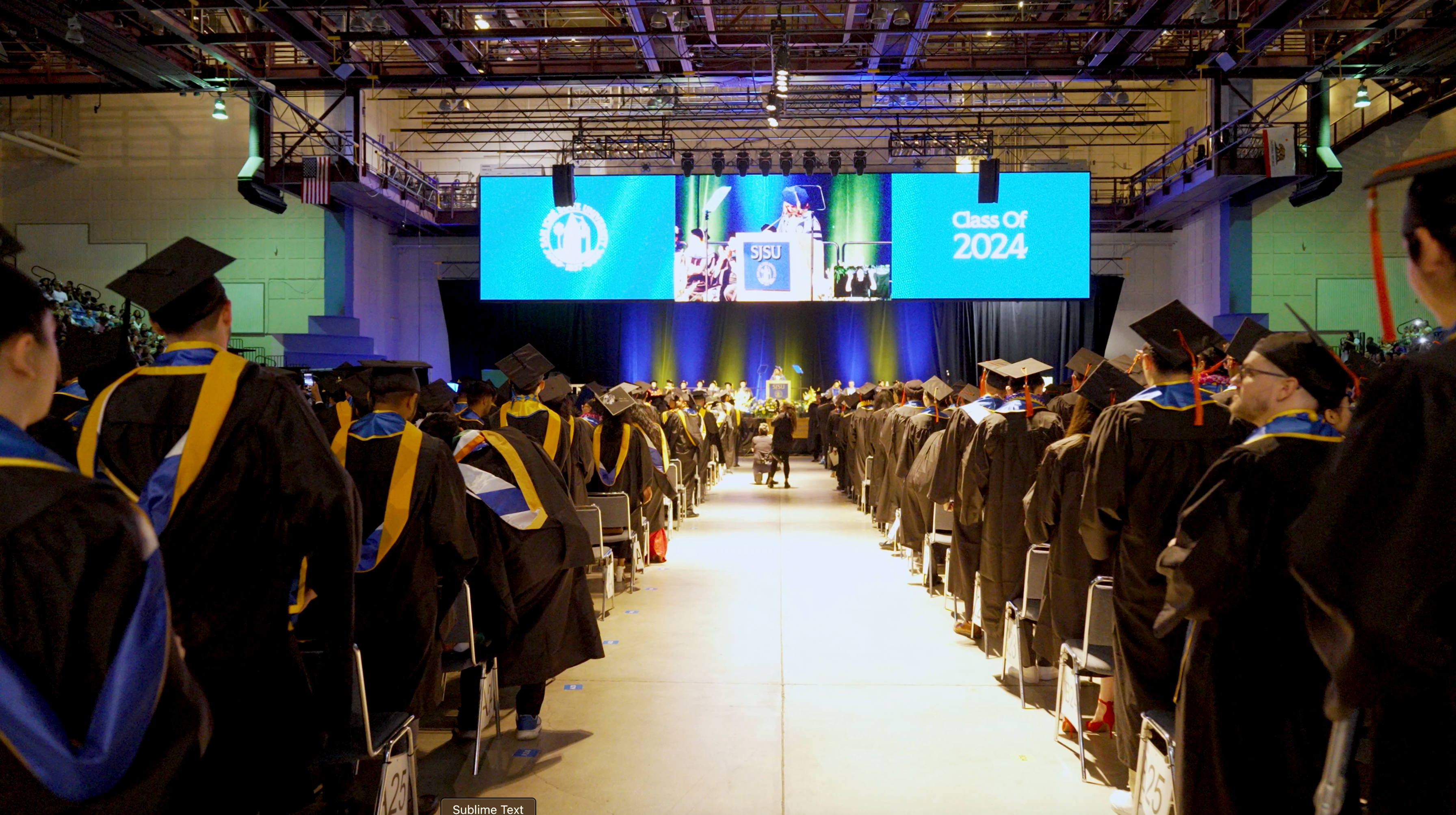 Video still of Commencement Ceremony