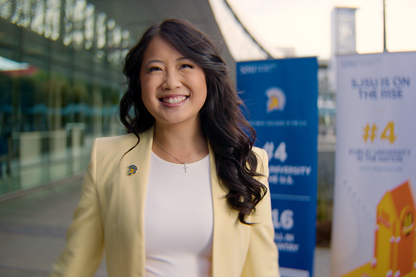 Alumna Nina Chaung shares highlights about SJSU, including being ranked #4 Public University in the Nation