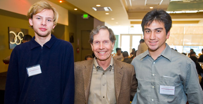 ed oates with sjsu students