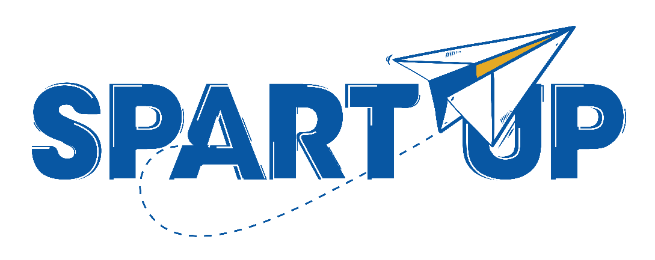 SpartUp Incubator Speaker Series logo with a paper plane bisecting the words "Spart" and "Up"