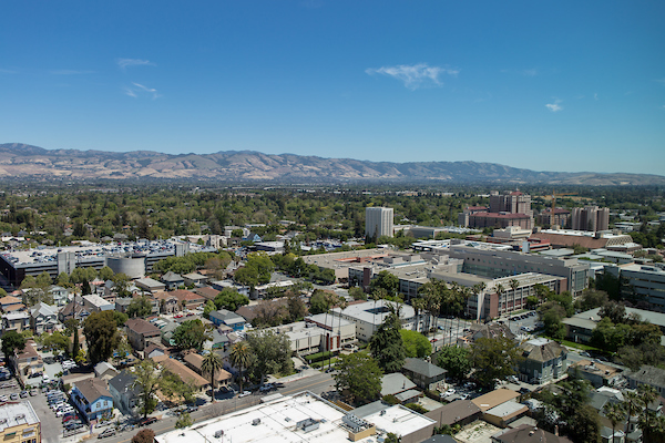 Aerial view SJSU Campus