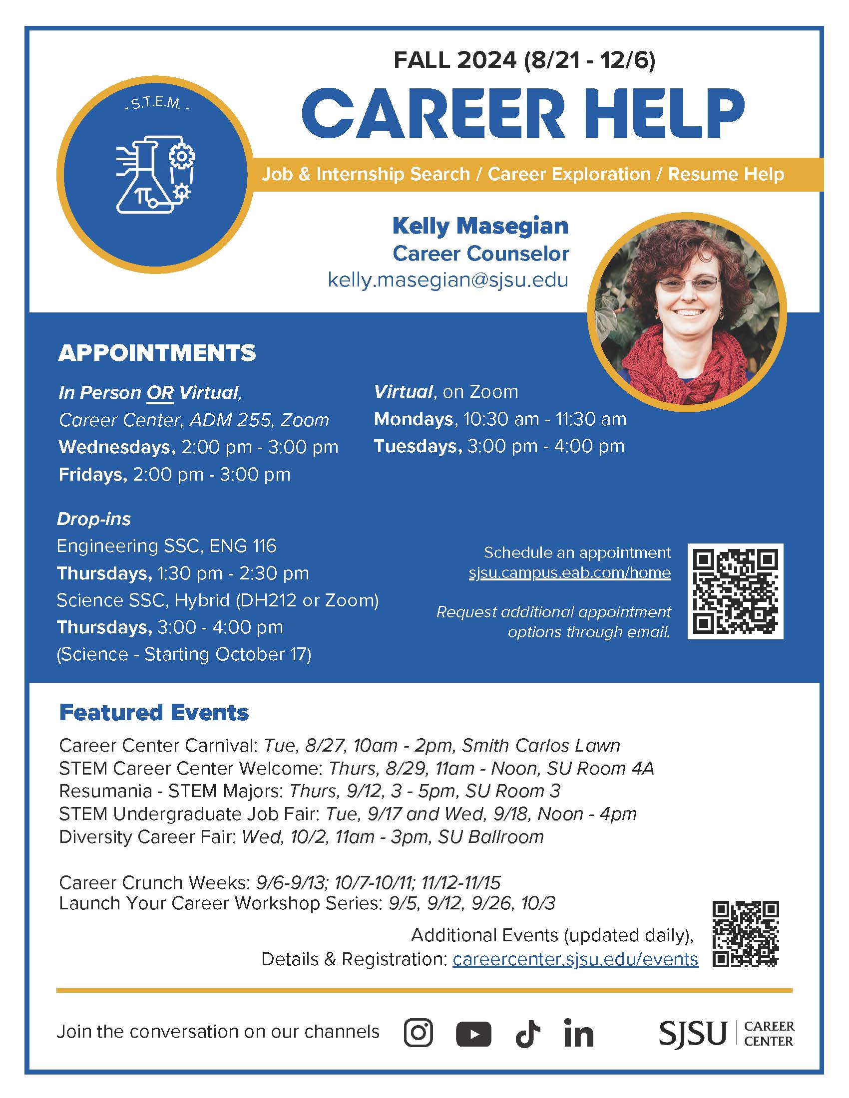 STEM Career Advising Fall 2024 Flyer